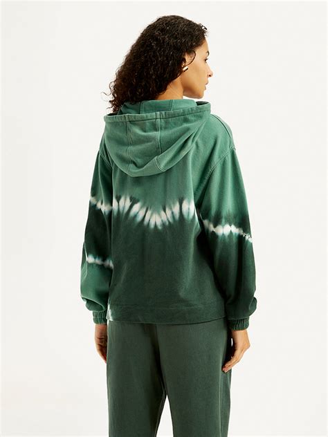 Women's Tie-Dye Green Hooded Sweatshirt – Levis India Store