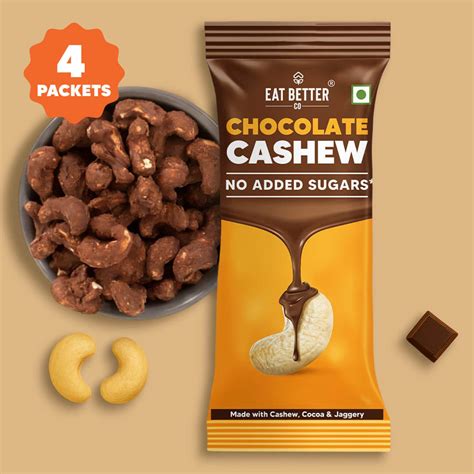 Chocolate Coated Cashews - Pack of 4 - 160 grams – Eat Better Co