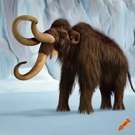 Wooly mammoth in ice age on Craiyon