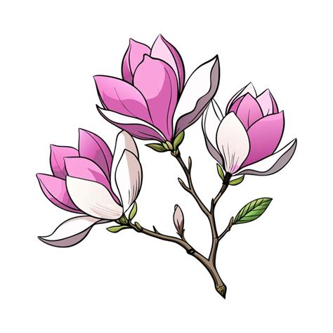 Graceful magnolia flower vector illustration celebrating the timeless ...
