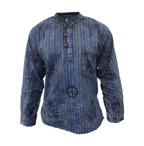 Stripe traditional collarless grandad shirts for men – Ezhippie