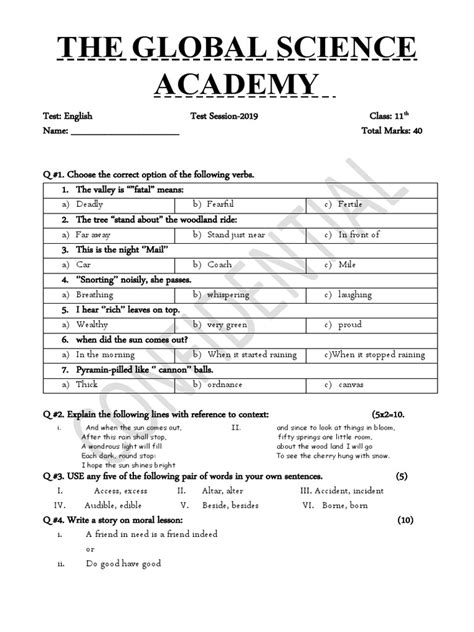 Image result for English Paper One