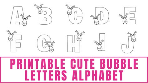 Cute Bubble Alphabet Letters