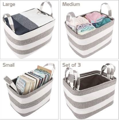 ELITEHOME Storage Basket Cloth Storage Basket Bin Organizer, Fold-able ...