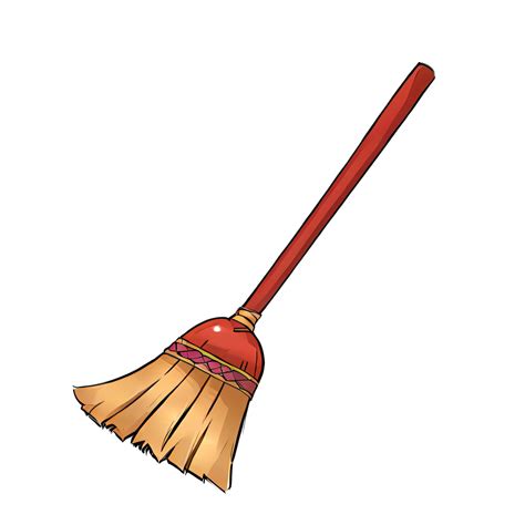 Broom Hand Drawn Cartoon Style Illustration AI Generated 32187493 PNG