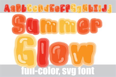 Summer Glow Font by Illustration Ink · Creative Fabrica