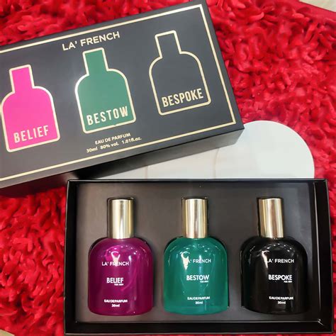 Buy LA FRENCH BELIEF, BESTOW, BESPOKE GIFT SET PERFUME FOR MEN 3 X 30ML ...