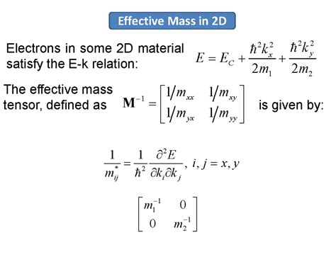 Misc Questions on Effective Mass & 2D Electrons - Elective - Studocu