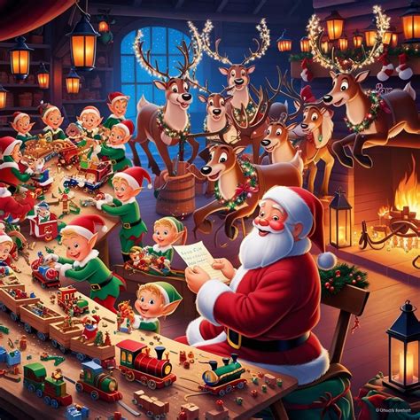 Santa's Workshop: Holiday Magic in Action | Santas workshop, Santa's ...