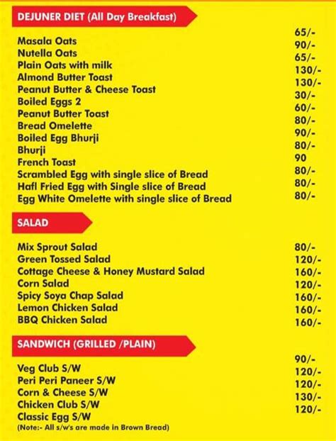Menu of Diet Protocol, Hinjawadi, Pune