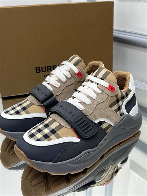 burberry ayakkabi erkek classic gri taban