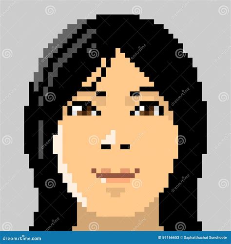 Illustration Pixel Art Human Face Stock Vector - Illustration of mouth, rectangle: 59166653