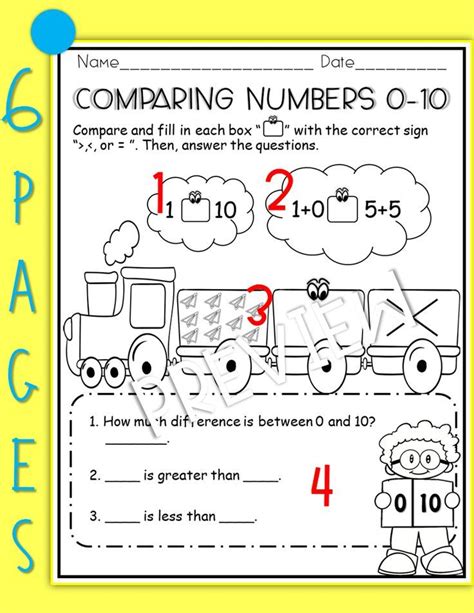 Image result for Comparing within 10 Worksheet