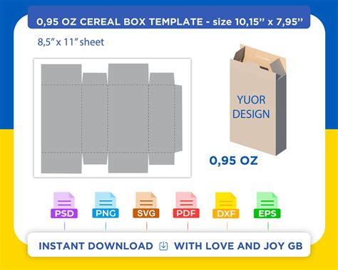 Cereal Box Template Photoshop