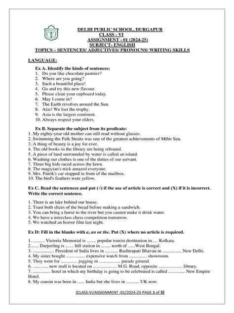 Image result for Class 6 Assignment Question