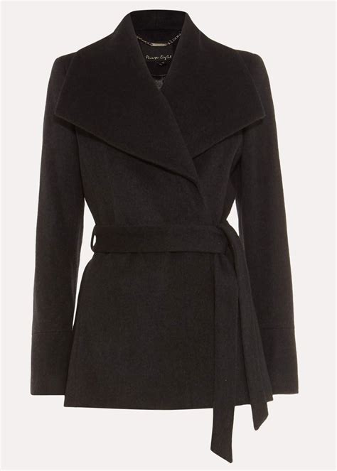 Nicci Short Belted Wool Coat | Phase Eight AU