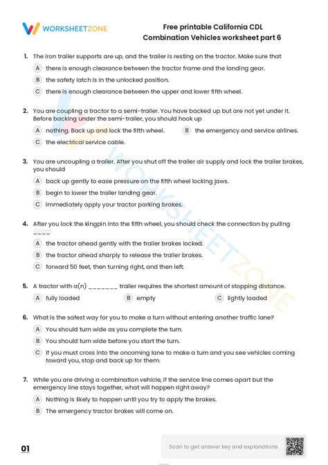 Image result for CDL Practice Test Worksheet