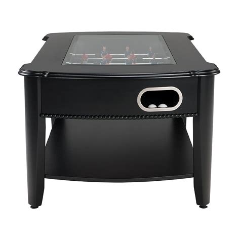 The Maxwell 2 in 1 Foosball & Coffee Table - Black - Elite Home Gamerooms