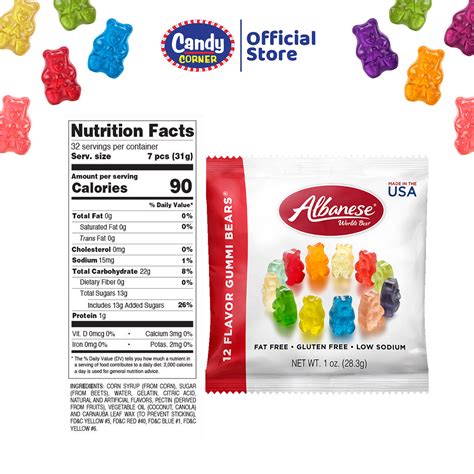 Albanese Mini 12 Flavor Gummy Bears 28.3g - Candy Corner