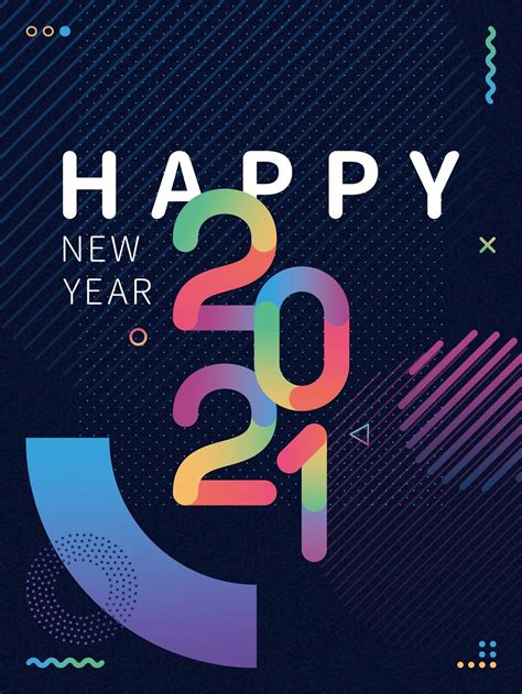 2021新年快乐炫彩数字图片,高清图片-壁纸族