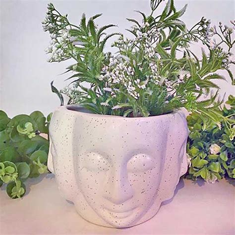 4 Faced Buddha Ceramic Planter (without Plant) – Truly Earthy