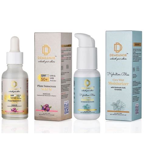 Demeanor Cica + Hyaluronic Acid Oil-free Moisturizer - 50ml & Sunscreen ...