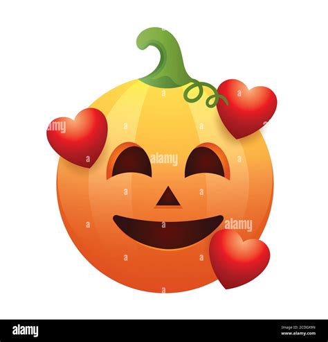 Pumpkin emoticon.Halloween Pumpkin isolated on white background.Pumpkin ...