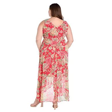 Plus Size R&M Richards Hi-Lo Wrap Dress