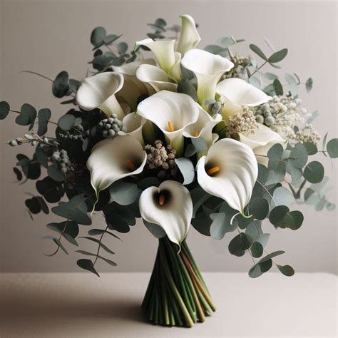 Best 11 Calla lily wedding bouquet flower on blurred window background ...