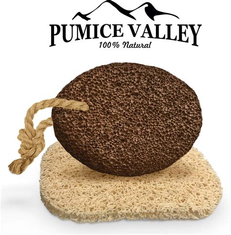 Pumice Stone for Feet - Natural Lava Foot Stone with New Eco-Friendly Holder - Callus Warts Corn ...