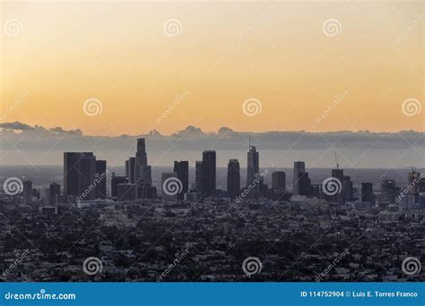 Sunrise in Los Angeles, California Stock Photo - Image of downtown ...