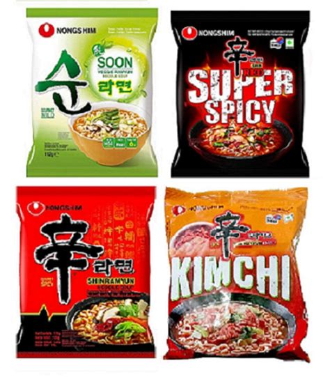 NongShim Shin Ramyun , Red Super Spicy , Kimchi & Veggie Instant ...