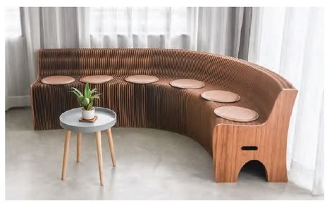 风琴式环保家具纸质沙发椅 店铺展示道具定制-河源白里橱窗设计有限公司