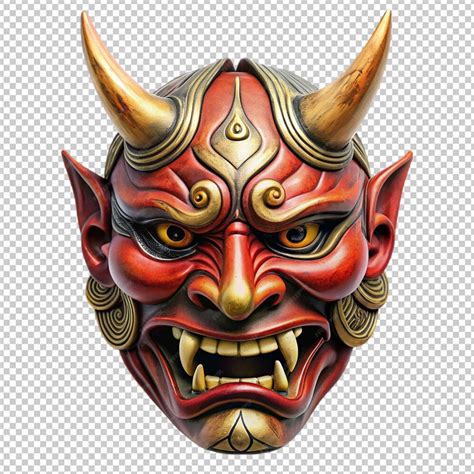 Oni mask on transparent background | Premium AI-generated PSD