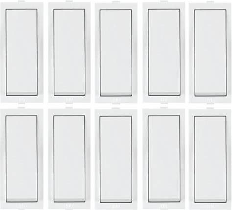 ANCHOR ROMA WHITE, 10AX, 1 WAY SWITCH (10 Nos Switches) 10 A One Way ...