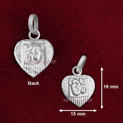 Holy Om Heart Shape Designer Pendant in Silver & God