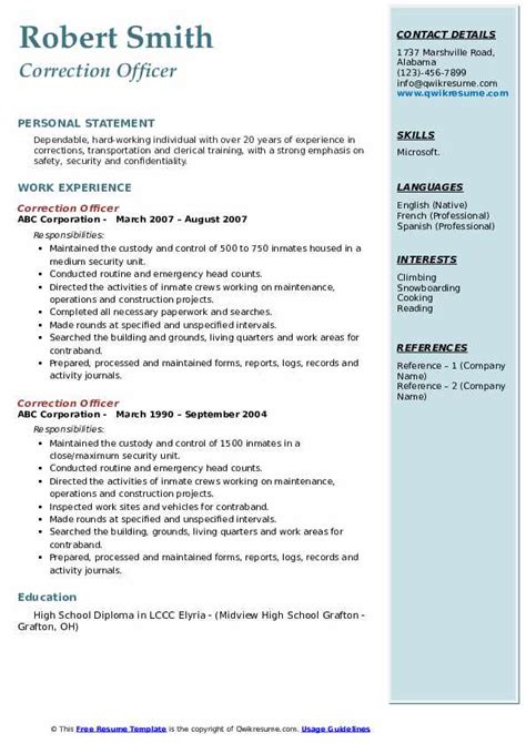 Image result for Correction Resume Format