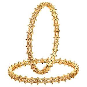 Buy Sasitrends CZ/AD Micro Gold Plated American Diamond Star Design ...