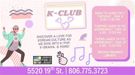 Tween K-Club at Groves Branch Library, Lubbock Public Library (Groves ...