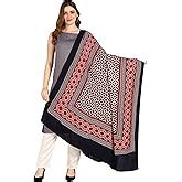 Amrozia Ajrakh Print Rayon Dupatta/Stole for Women (Dark Blue) : Amazon ...