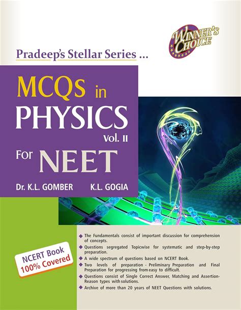 Buy Pradeep's Stellar Series MCQs in Physics for NEET: Vol. 2, 2024 ...