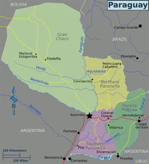 Full political map of Paraguay. Paraguay full political map | Vidiani ...