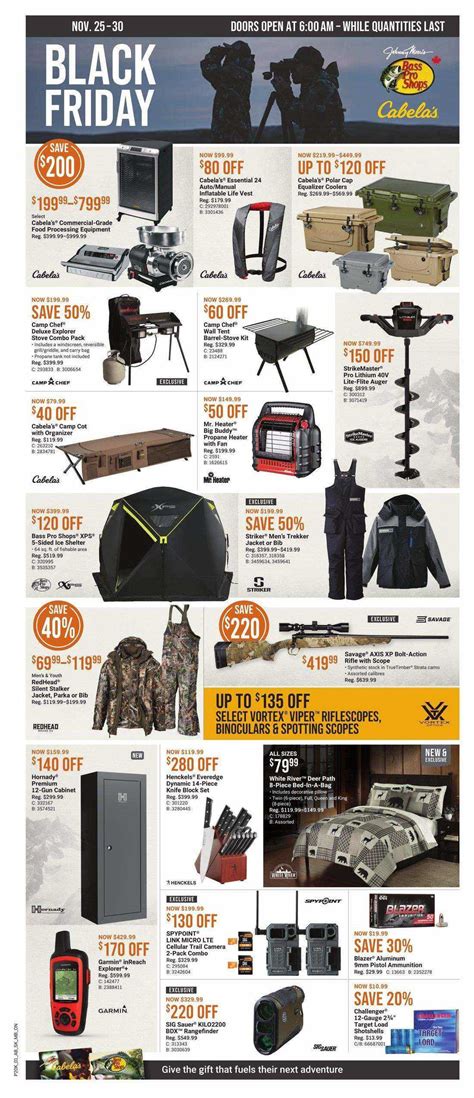 Cabela's Black Friday Flyer November 25 to 30, 2022