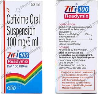 Zifi 100 MG/5ML Suspension (50): Uses, Side Effects, Price & Dosage ...