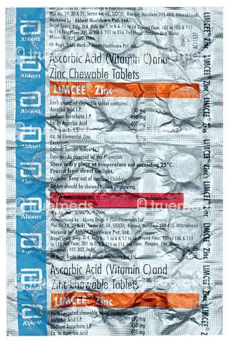 Limcee Zinc Chewable | Order Limcee Zinc Chewable Tablet Online at Truemeds