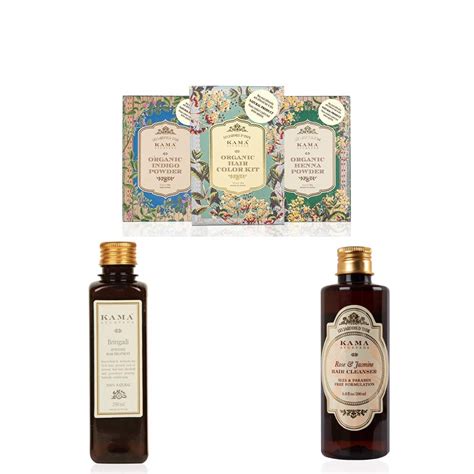 Kama Ayurveda Natural Organic Hair Color Kit & Kama Ayurveda Bringadi ...