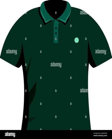 Dark green polo shirt with buttoned collar is showing a relaxed and ...