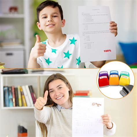 Buy 24 Pcs Colorful Teacher Stamps for Grading Assorted Motivational ...