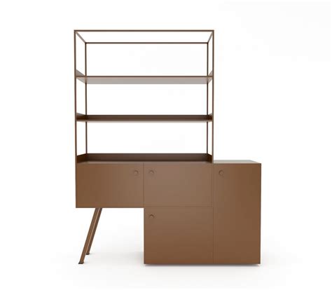 Kaho Metal Cabinet In Teak Brown/ Oxford Blue/ Ivory Colour – The Metal ...