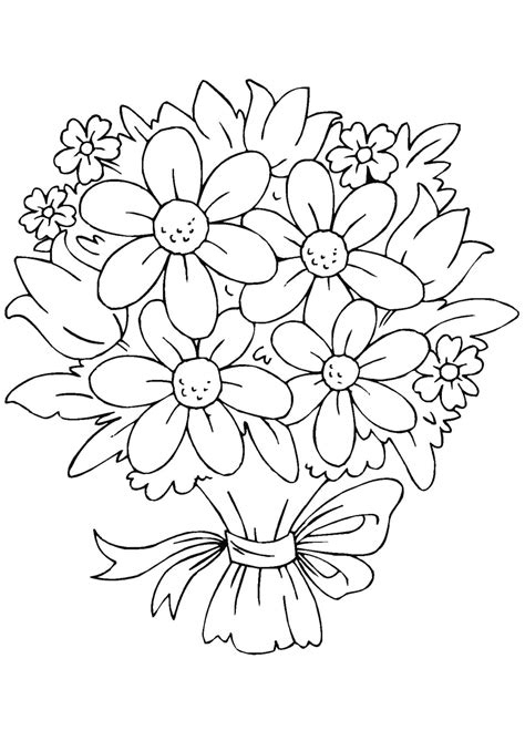 Flower Bouquet coloring pages - Printable coloring pages